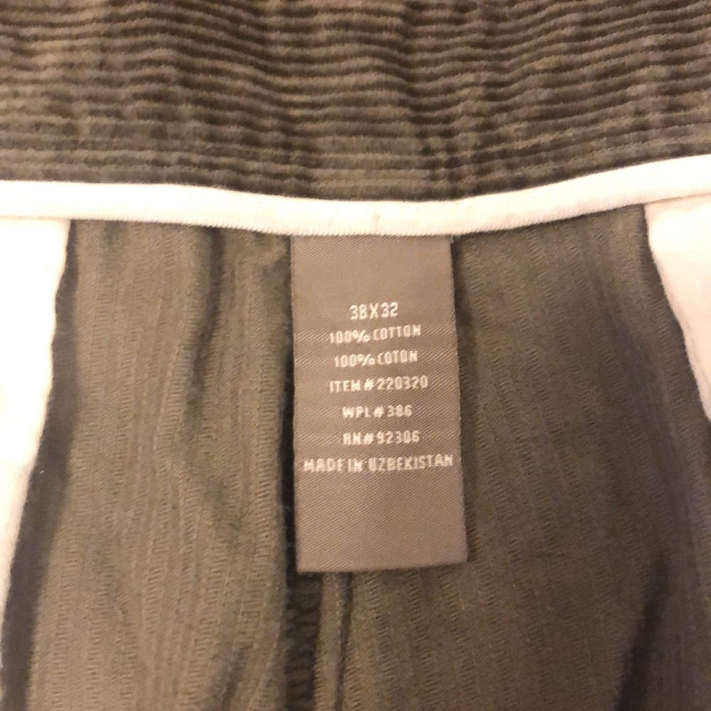 Haggar, 38/32,city casuals olive green classic corduroy -pant-great style! - Picture 2 of 8